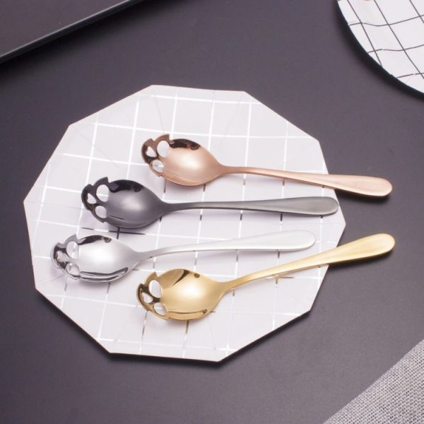 2 PCS Stainless Skull Shape Ice Cream Tea Spoons Kitchen Tools Food Drade Tea Coffee Milk Spoon Natural - Image 8