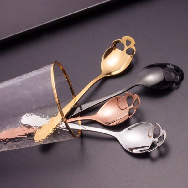 2 PCS Stainless Skull Shape Ice Cream Tea Spoons Kitchen Tools Food Drade Tea Coffee Milk Spoon Natural - Image 9