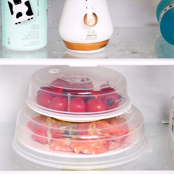 Kitchen Transparent Refrigerator Fresh-keeping Sealed Lid Microwave Oven Heating Lid Stackable Fresh Bowl Lid, Size: Large - Image 9