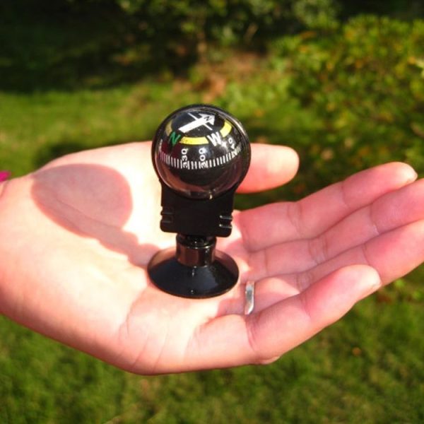 Pocket Ball Compass Instrument Navigation Compass Outdoor Hiking Car Black Compass - Image 2