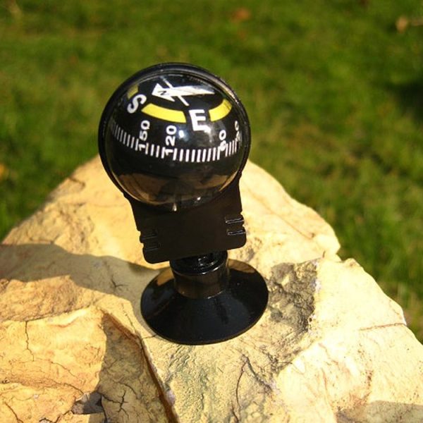 Pocket Ball Compass Instrument Navigation Compass Outdoor Hiking Car Black Compass - Image 3