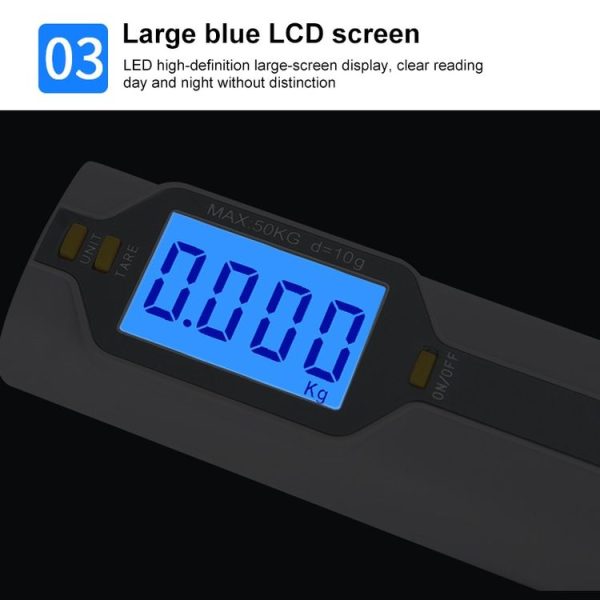50kg x 10g Portable Electronic LCD Digital Hanging Luggage Scale - Image 10