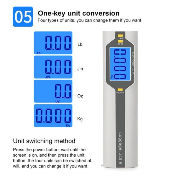 50kg x 10g Portable Electronic LCD Digital Hanging Luggage Scale - Image 12
