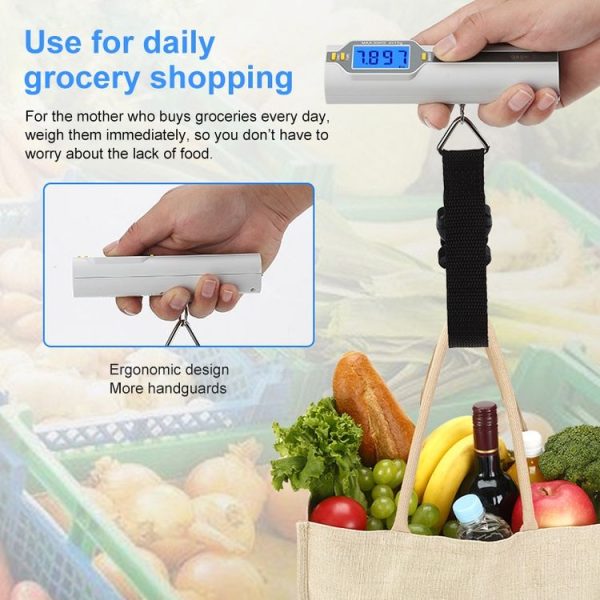 50kg x 10g Portable Electronic LCD Digital Hanging Luggage Scale - Image 6