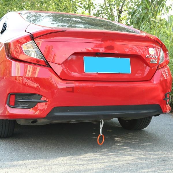JDM Car Static Belt Decorative Warning Hanging Ring Rear Bumper Warning Ring Car Safety Hand Ring (Heart-Shaped Blue) - Image 4