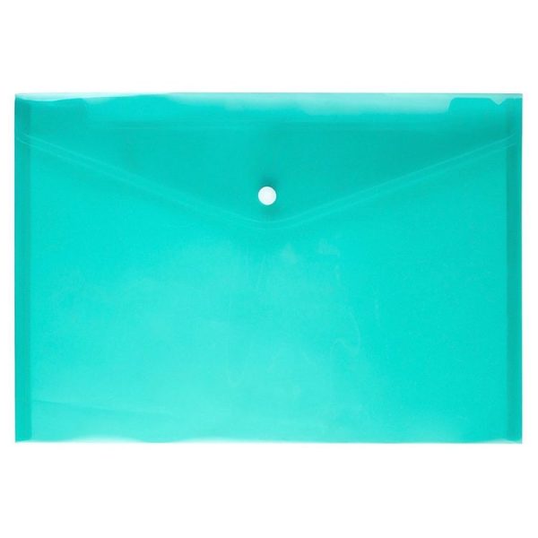 12 PCS A4 Clear Document Bag Paper File Folder Stationery School Office PP Case (Green) - Image 2