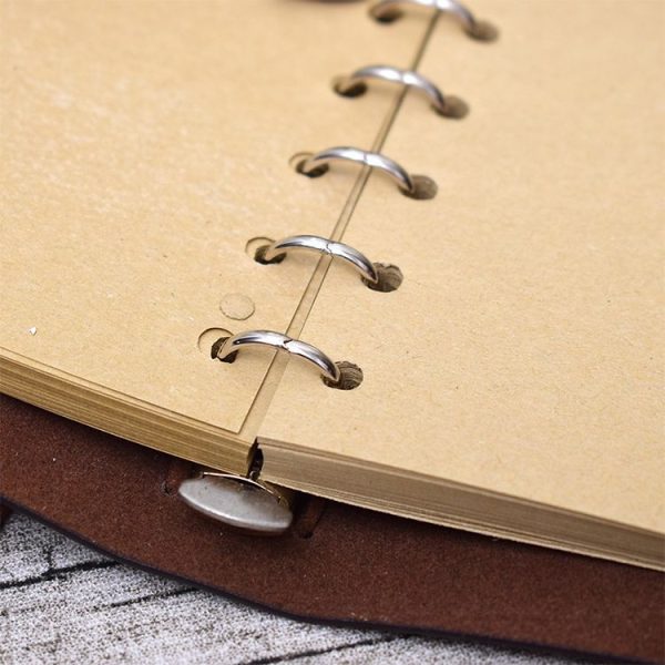 Spiral Notebook Diary Notepad Vintage Pirate Anchors PU Leather Stationery Gift Traveler Journal, Paper Size: L (Green) - Image 7