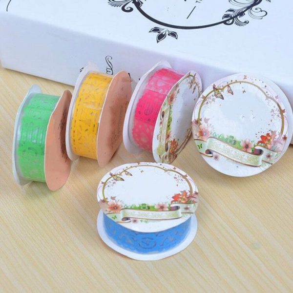 3 PCS Lace Sticky Paper Adhesive Tape Sticker Scrapbooking Decoration Color Random Delivery - Image 6