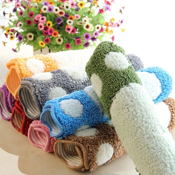 Foot-shaped Non Slip Shaggy Soft Water Absorption Bedroom Bathroom Carpet Mat, Size: 40x60cm (Purple) - Image 3