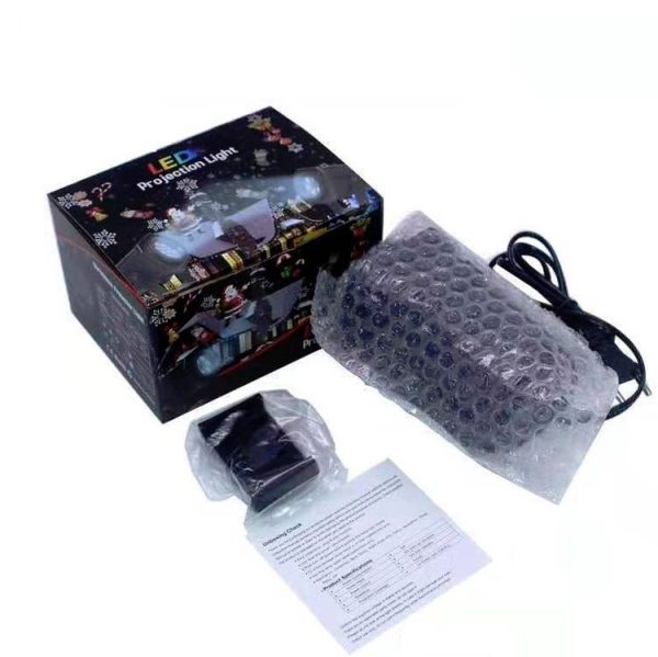 8W LED Stage Lighting Christmas Snowflake Pattern Projection Lamp Effect Laser Light, Plug Specifications: EU Plug (Multiple Holes) - Image 6