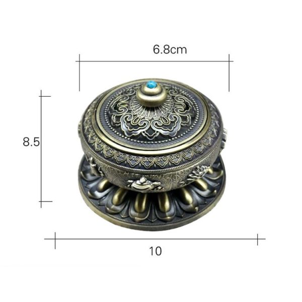 Unique Mosquito Incense Burner Mosquito Coil Holder with Metal Mesh Cover (Gold) - Image 2