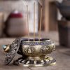 Unique Mosquito Incense Burner Mosquito Coil Holder with Metal Mesh Cover (Gold) - Image 3