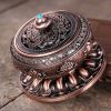 Unique Mosquito Incense Burner Mosquito Coil Holder with Metal Mesh Cover (Gold) - Image 6