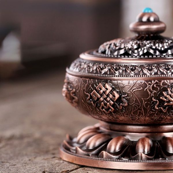 Unique Mosquito Incense Burner Mosquito Coil Holder with Metal Mesh Cover (Gold) - Image 7