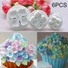 2 Set Silicone Hydrangea Fondant Cake Decorating Flower Blossom Mold (3 PCS Hydrangea)