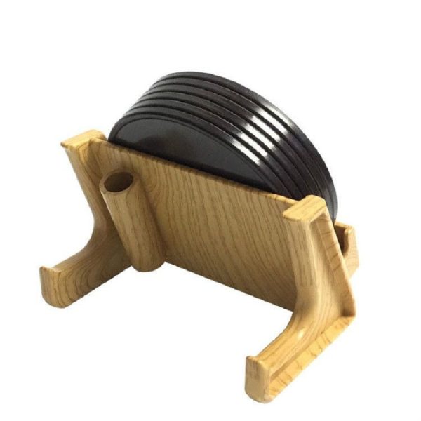 Home Daily Wood Round Cork Coaster, Specification: 6 Coasters - Image 3