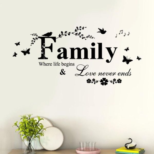 Family English Letter Creative Living Room Porch Decoration Background Wall Stickers - Image 2
