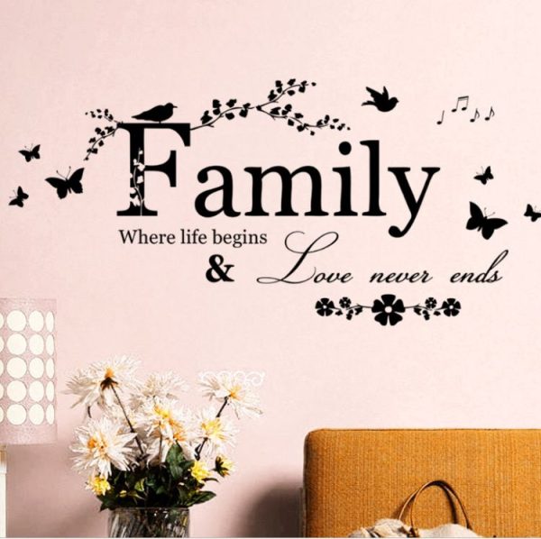 Family English Letter Creative Living Room Porch Decoration Background Wall Stickers - Image 5