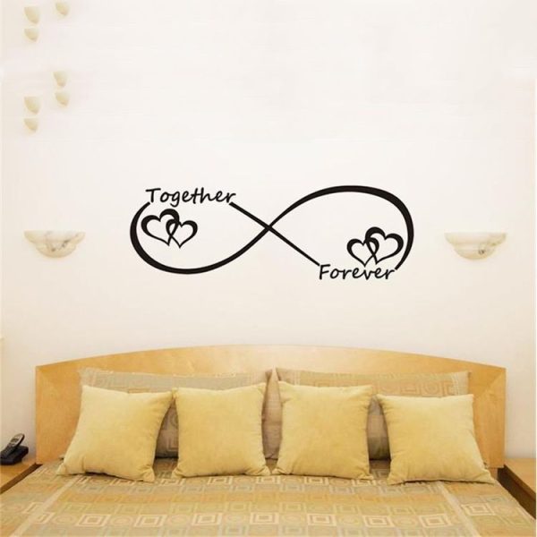 Together Forever English Letter Bedroom Carved Wall Sticker - Image 5