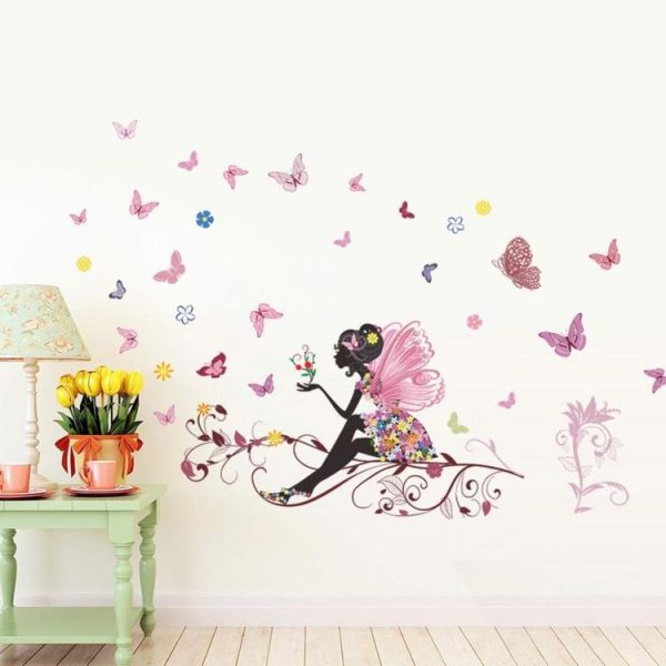 Removable Butterfly Fairy Bedroom Living Room Wall Sticker - Image 2