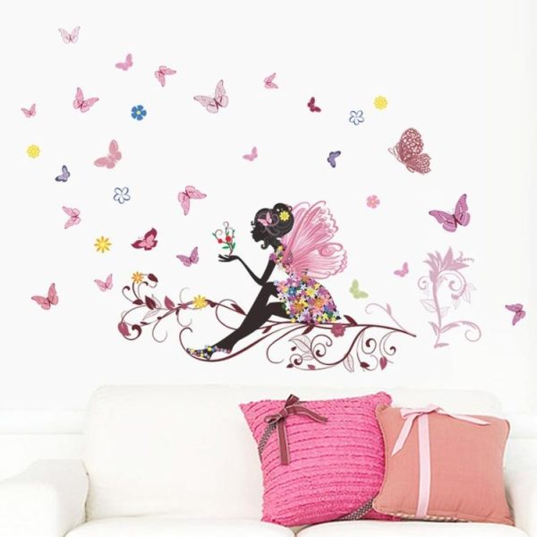 Removable Butterfly Fairy Bedroom Living Room Wall Sticker - Image 3