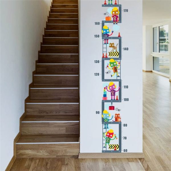 Cartoon Kindergarten Wall Decoration Height Stickers Green Wall Stickers - Image 2