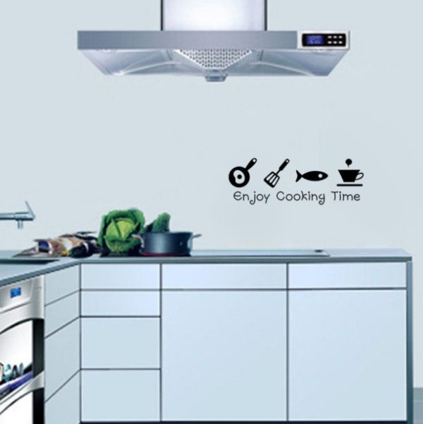 Enjoy Cooking Time English Alphabet Kitchen Living Room Carved Wall Sticker - Image 6