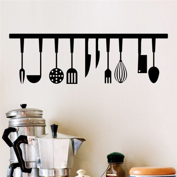 3D Effect Kitchen Tools Restaurant Wall Stickers Kitchen Decoration Home Decor DIY Wall Art - Image 4