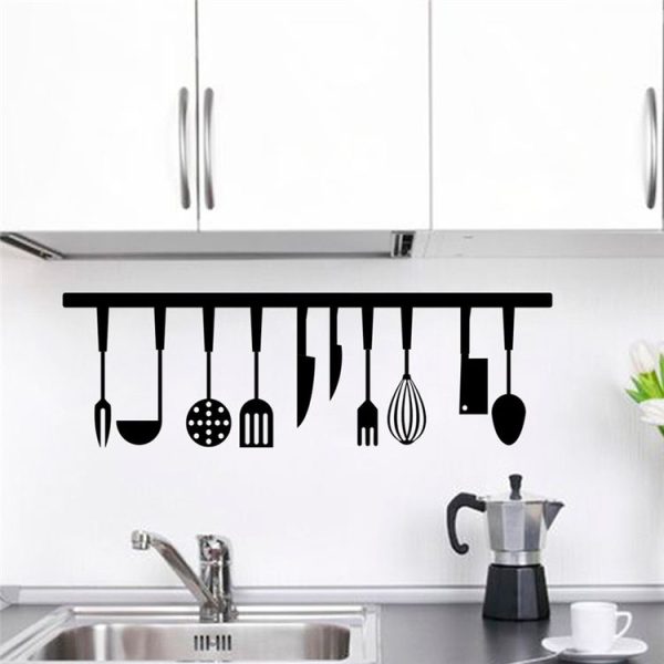 3D Effect Kitchen Tools Restaurant Wall Stickers Kitchen Decoration Home Decor DIY Wall Art - Image 5