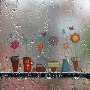 Cute Cartoon Flower Butterfly Wall Stickers DIY Decal Window Glass Home Decoration