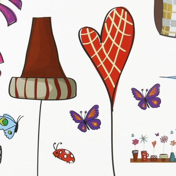 Cute Cartoon Flower Butterfly Wall Stickers DIY Decal Window Glass Home Decoration - Image 3