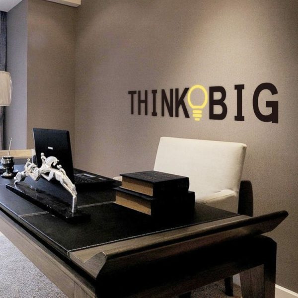 THANK BIG English Alphabet Carved Rumors Waterproof Removable Wall Sticker - Image 2