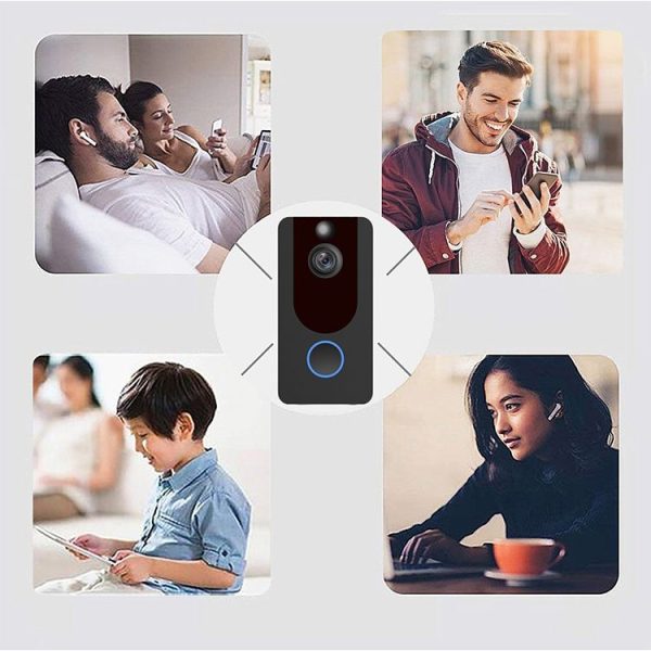 V7 Standard Edition 1080P Full HD Weather Resistant WiFi Security Home Monitor Intercom Smart Phone Video Doorbell without Dingdong Machine, Support Two-way Audio, PIR Motion Detection, Night Vision - Image 8