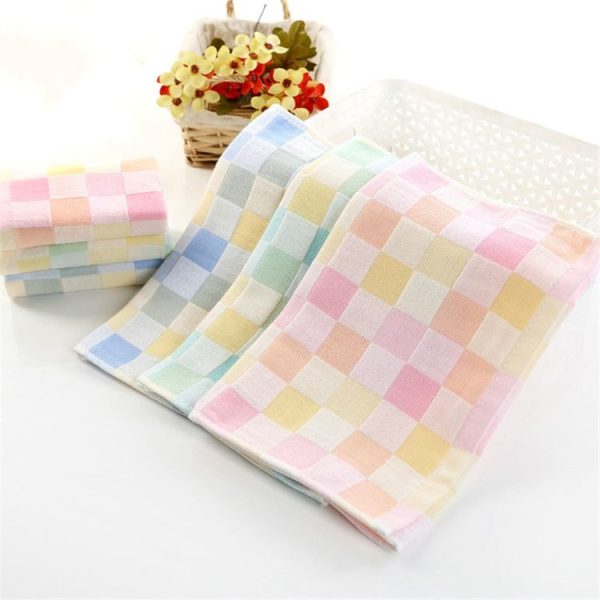 Children Wash Face Towel Absorbent Soft Cotton Hand Towel (Blue) - Image 3