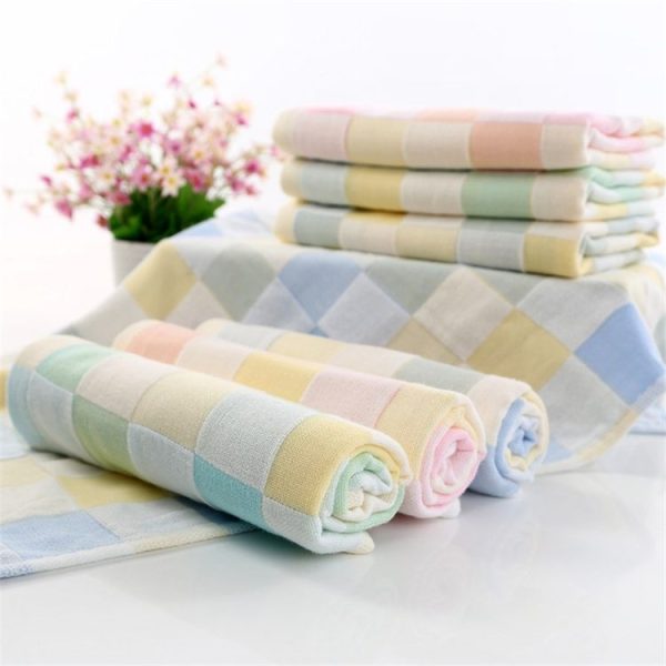 Children Wash Face Towel Absorbent Soft Cotton Hand Towel (Blue) - Image 4