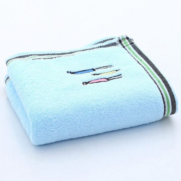 Cotton Cartoon Children Baby Face Towel (Blue) - Image 2