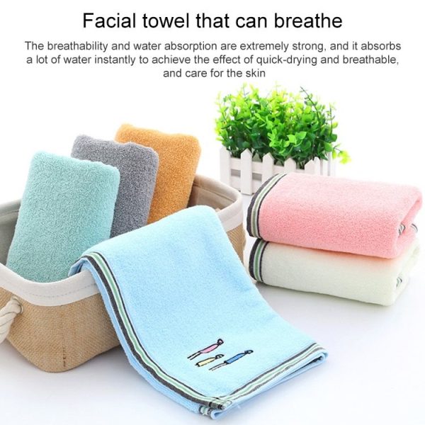 Cotton Cartoon Children Baby Face Towel (Blue) - Image 5