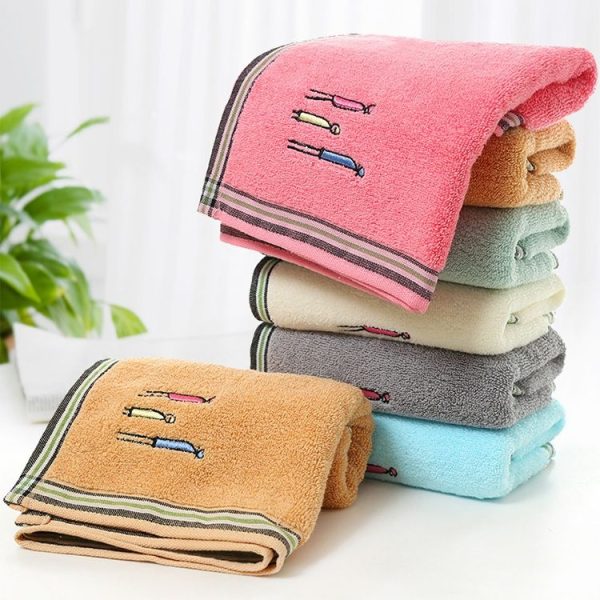 Cotton Cartoon Children Baby Face Towel (Blue) - Image 7