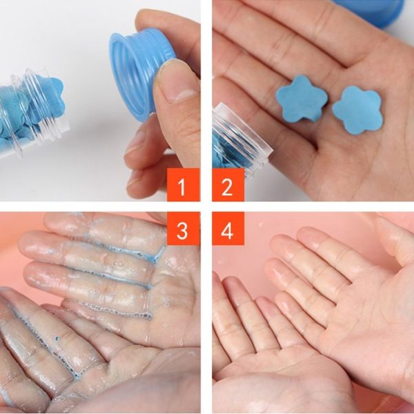 2 PCS Portable Petal Soap Foaming Flower Paper Fruity Odour For Travel Camping Outdoor Random Color Delivery - Image 6