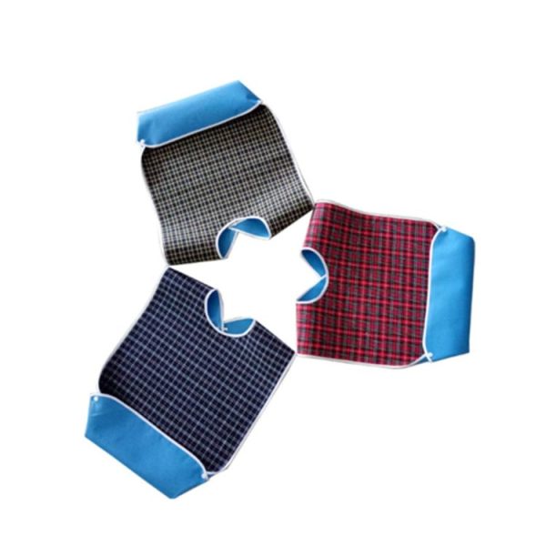 Waterproof Adult Mealtime Bib Aprons (Deep Blue) - Image 4