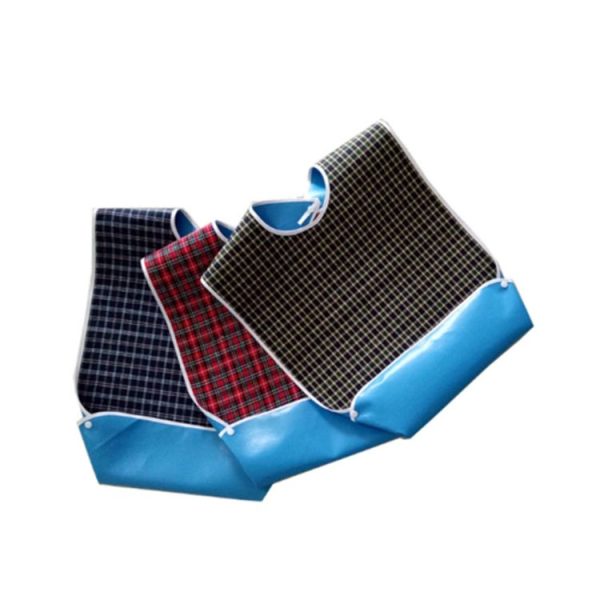 Waterproof Adult Mealtime Bib Aprons (Deep Blue) - Image 5