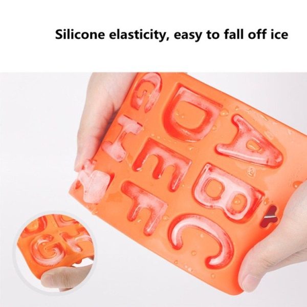 A-Z 3pcs Letter Ice Cube Ice Box Silicone Ice Tray Set (Orange) - Image 4