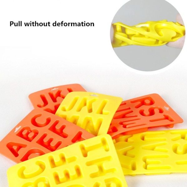 A-Z 3pcs Letter Ice Cube Ice Box Silicone Ice Tray Set (Orange) - Image 5