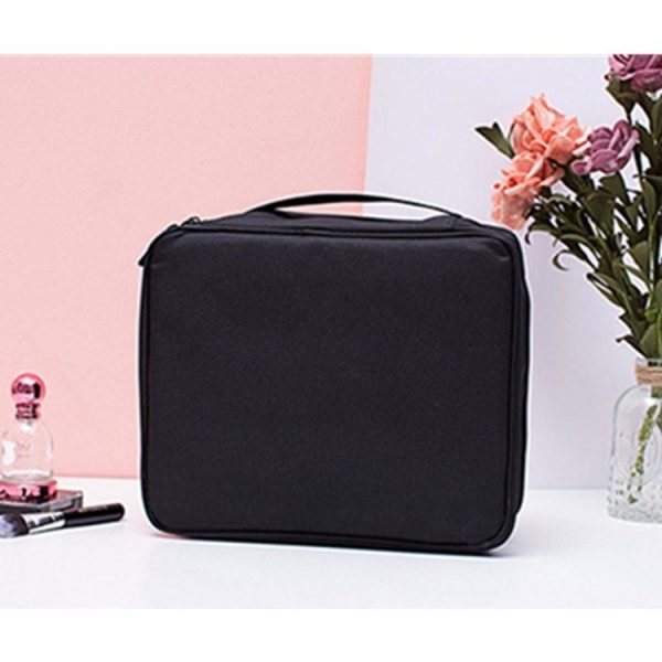 Cosmetic Bag Large Capacity Simple Wash Bag Travel Waterproof Portable Cosmetic Storage Bag, Style: Pocket (Black) - Image 2