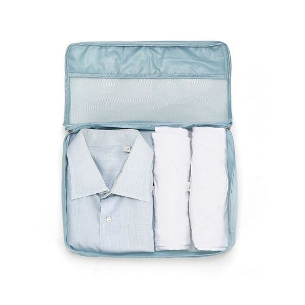 7 in 1 Packing Cube Travel Storage Bags Unisex Portable Large Capacity Clothing Cosmetics Sorting Pouch Organizer (Navy) - Image 6