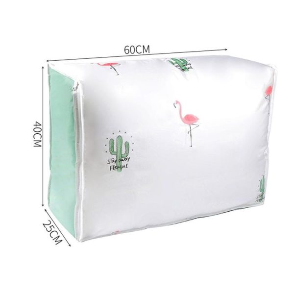 Quilt Storage Bag Dustproof Quilt Moisture-proof Packing Bag Storage Bag (Flamingo) - Image 3