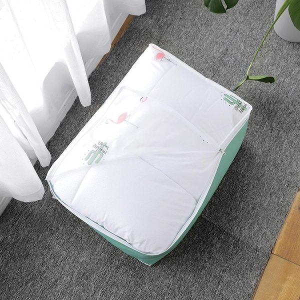 Quilt Storage Bag Dustproof Quilt Moisture-proof Packing Bag Storage Bag (Flamingo) - Image 5