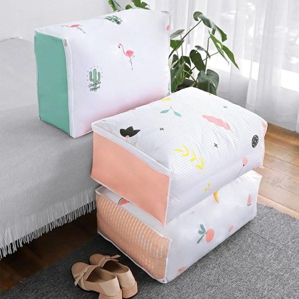 Quilt Storage Bag Dustproof Quilt Moisture-proof Packing Bag Storage Bag (Flamingo) - Image 6