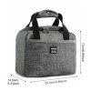 Thickened Handheld Lunch Bag Insulated Bento Bags Kids Lunch Kits (Gray) - Image 2
