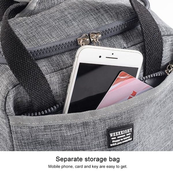 Thickened Handheld Lunch Bag Insulated Bento Bags Kids Lunch Kits (Gray) - Image 5
